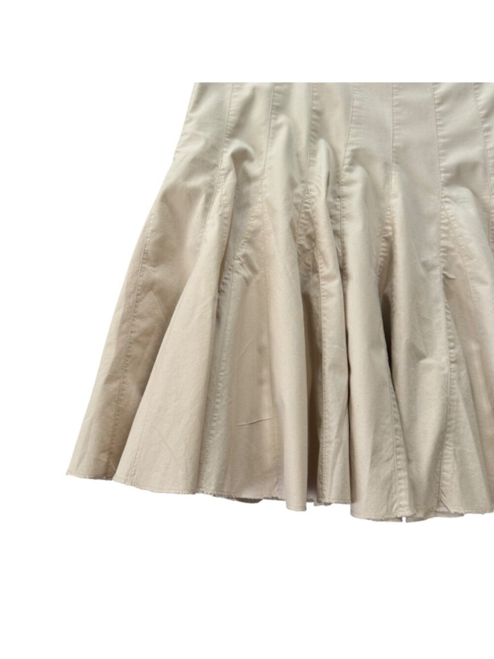 For Joseph Cream Cotton Paneled Flare Mini Skirt XL A-Line Vintage Y2K - Picture 7 of 12